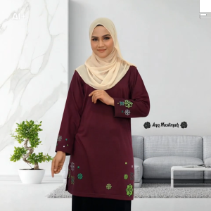 Premium Cotton Muslimah labuh |    S-3XL |   Stok Sedia |   Pakaian Wanita |   Corak batik terbaru |   buatan malaysia | Tshirt Muslimah