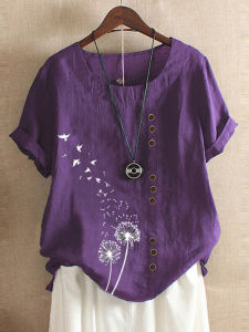 Breathable Loose Casual Cotton-Linen T-Shirt