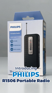 PHILIPS R1506 Portable Radio with FM/MW Mode 3.5mm Headphone Jack & Built-in Speaker