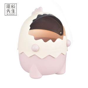 Creative Cartoon Dinosaur Desktop Trash Can Student Decorations Mr. Grocery PDs L. Jumbo Plastic Manual Opening Small Bin