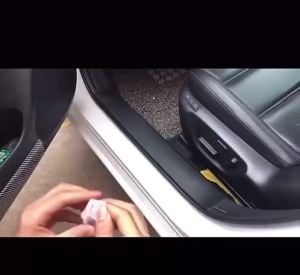 REVO Carbon Fiber Rubber Car Door Sill Protector Stylish Car Sticker Trim