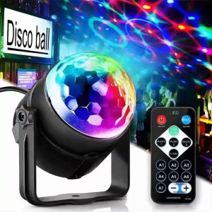 LED Colorful Strobe Light RGB with Remote Stage Disco Light Rotating Strobe for Home Room Parties Birthday Wedding Bar Show Lamp