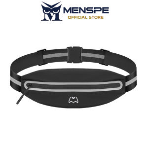 MENSPE Sports Bag Men Women Multi Functional Waist Bag Adjustable Running Pouch Runners Belt Workout Bags Elastic Belt Reflective Strip Slim Phone Holder Fanny Pack Waterproof Running Belt For Workout Gym Cycling