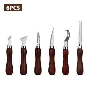 Wood Carving Knife Chisel Set Stainless Steel Wood Whittling Knife for DIY Woodworkers/Detail Carving Leather Craft Beveller