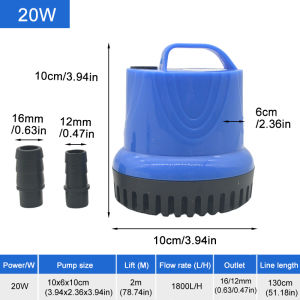 Aquarium Submersible Filter Water Pump Fish Pond Silent Water Change Pump Fish Tank Fountain 220-240V 5/7/15/20/35/45/65W