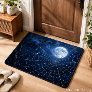 VIKAMA Halloween Entrance Hall Carpet Soft Plush Mat Anti Slip Bathroom Door Mat Home Decor