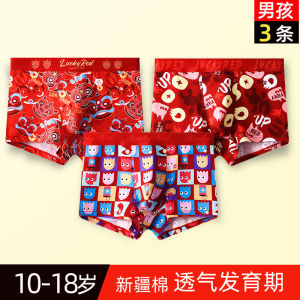 plus Size Boys Cotton Underwear Pure Cotton Large Childrens Shorts High Waist Briefs for Junior And Senior High School Students