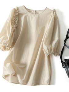 French Court Style Puff Sleeve Clip Label Shirt