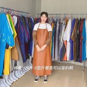 Thickened PU apron is waterproof for home cleaning anti-fouling anti-oil and durable