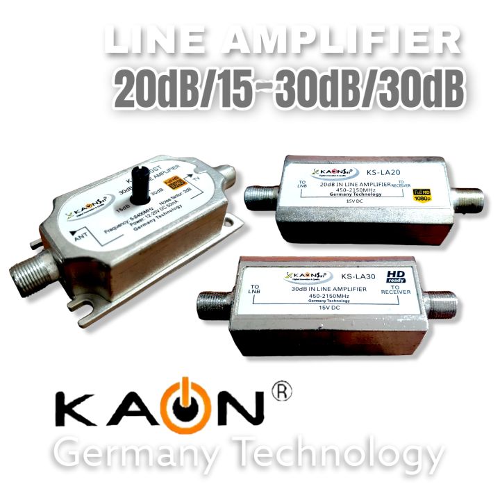 Kaon line amplifier lnb lnbf antena parabola 20 db 30 db kaonsat