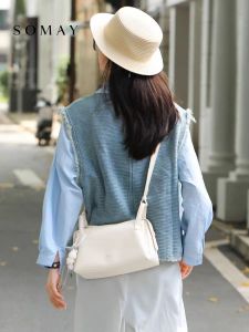 Boston Pillow Bag Womens 2025 New Autumn Winter Versatile Single Shoulder Slant Crossbody Bag Youth Fashion Trend Square Shape