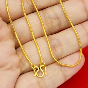 สร้อยคอทอง ลายกระดูกงู ความยาว 1618 นิ้ว ทองชุบ ดีไซน์น่ารัก ดูดี แฟชั่น ส่งไว มีปลายทาง พร้อมส่ง