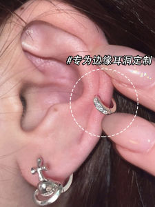 Pure Silver Mini Hoop Earrings Womens Fashion Jewelry Zircon round Circle Earrings Luxury Feelings Ear Cuff Silver Accessories