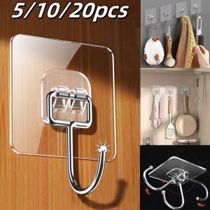 Big Size Self Adhesive Hooks Rotating Waterproof Strong Sticker Holder Wall Door Storage Hanging Hook Kitchen Bathroom Organizer
