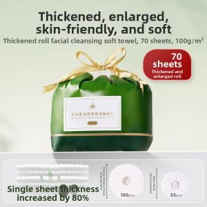 AMORTALS | Thickened Facial Cleansing Towel Womens Disposable Makeup Remover Towel Roll Tube Wash Towel Soft Tissue Towel for Face Cleaning
