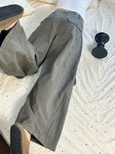 American Style High Waist Casual Knife Edge Workwear Pants Womens Autumn 2025 New Small Size Loose Slimming Versatile Wide Leg Pants