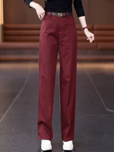 High Waist Slimming Wide Leg Pants Womens Fashionable Drapey Straight Cut Tencel Cotton Spring Autumn New Style