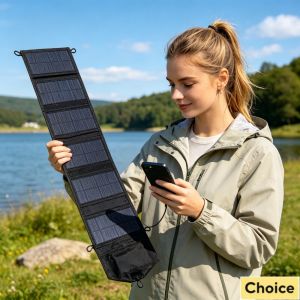 25W-100W Waterproof 5V Foldable USB Solar Panel for Tablet Hand Fan Portable Outdoor Hiking Survival Power Supply