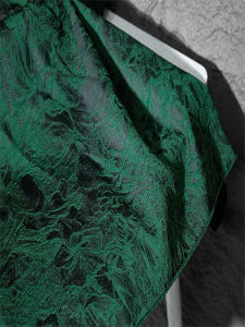 Vải Thêu 3D Sáng Tạo Màu Xanh Lá Cây Vải Cổ Điển DIY Vải Thiết Kế Áo Khoác Vải Thêu Nghệ Thuật Vải Thêu Quần Áo