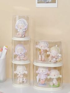 กล่องใส่โมเดล กล่องใส่ตุ๊กตา กล่องโมเดลใส ทรงกระบอก วางซ้อนกันได้ การป้องกันฝุ่น ประกอบง่าย มีหลายขนาด