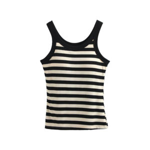 Miiow | Slim Fit Striped Tank Top Womens Summer New Style Cat Person Camisole Inner Wear Outerwear With Chest Pad Anti Light