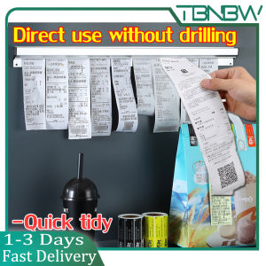 Aluminum No Drill Wall Mount Order Holder Receipt Ticket Slip Clip for Restaurant Cafe Milk Tea Shop Takeaway Alat Simpan Resit