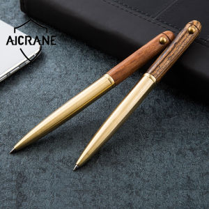 Wooden Gel Pen Roller Ball Pens 0.5mm Black、Blue Ink Neutral Pen Signature Business Ball Point Vintage Gift Pen 