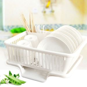 Rổ Úp Bát Chén Dĩa - Khay Kệ Đựng Chén Bát Dĩa Đũa Muỗng Có Khay Hứng Nước Tiện Lợi