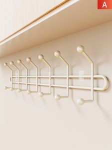 Entrance Wall Mounted Coat Hooks Iron on Adhesive Back No Drilling Required Strong Load Bearing Metal Coat Rack for Home Decor