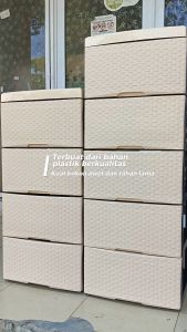 Lemari Plastik 4 5 Susun Laci Drawer Model Rak Kabinet Baju Pakaian Multifungsi Serbaguna HKY