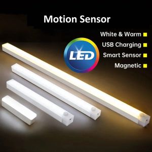 LED Motion Sensor Night Light Light Closet Night Lamp For Bedroom Kitchen Detector Light Cabinet Backlight自动感应灯