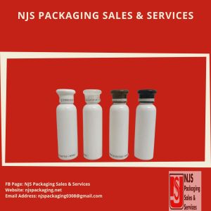 100ML Cylindrical White Bottle W/ Mushroom Fliptop Cap