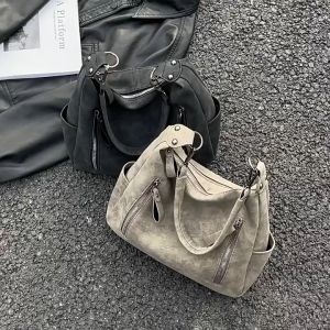 Maillard retro Shoulder bag large capacity fashion texture soft leather Crossbody Bag High quality commuting bag