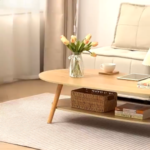 LULU Coffee Table Living Room Home Small Apartment Double Layer Table Simple For Rental House Minimalist Bedroom Creative Sofa Small Tea Table For Living Room Bedroom