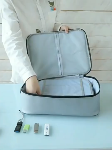 Multifunctional Document Passport Bag 6 Layers Oxford with Lock Document Organizer Large Space Certificates