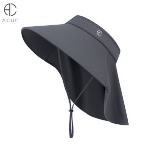 ACUC Kids Sun Protection Hat Big Brim Neck Guard Cap Summer UV Protection Empty Top Hat for Boys And Girls Outdoors Casual Wear