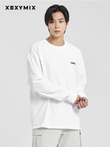Round Neck Loose Print Base Long Sleeve T-Shirt Sweatshirt