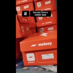 SANDALLIKE x MEDWAY - Sandal jepit pria sandal Flip Flop kekinian kasual krem kombinasi bonus gelang