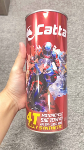 Nhớt Tổng hợp toàn phần cho xe số Catta Mars 4T Motorcycle SAE 10W40 - API SN - JASO MA2 - 1L (màu đỏ)