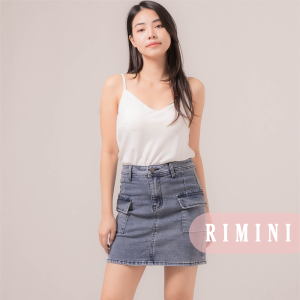 RIMINI- Bawahan Dewasa Skort Denim Holiday Strech Premium 26-33 - Neva Skirt 5188