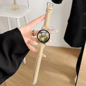 Suitable for Samsung Watch7/6/4 Strap Girls Fall and Winter New Arrival 5pro/5 Wrist Strap Womens Smart Digital Sports Watch Bracelet Gear S2/R732 Replacement Belt Womens Genuine Leather Fashion Small Waist