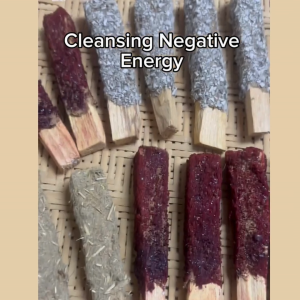 SI Palo Santo Wood-Dipped White Sage White Sage Dragon Blood and Blue Sage Powerful Cleansing Wood