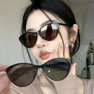 Fashion Retro Cat Eye Sunglasses Women Oval Frame Simple Design UV400 Sun Shade Glasses Summer Trendy Outdoor Travel Eyewear