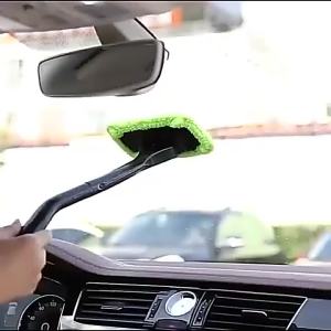 Car Window Cleaner Brush Kit Windshield Cleaning Wash Tool Inside Interior Auto Glass Wiper With Long Handle Car Accessories