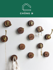 Chong Chong ของตกแต่งทางเข้าบ้านทางเข้าทางเข้าทางเข้าทางเข้าทางเข้าทางเข้าทางเข้าทางเข้าทางเข้าทางเข้าประตูทางเข้าผนังแขวนผนังทรงกลมทำจากไม้เนื้อแข็งทองเหลืองสไตล์นอร์ดิก