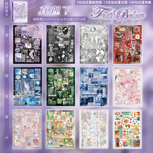 Yu Xian Korean Style Scrapbooking Sticker Book 30 Sheets  Text Landscape Diary Pasting Decorative Material