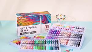 Bút Gel Vẽ Acrylic LANGUO Có Thể Thu Vào Ngòi 0.7mm 36/54/72/90 Màu Dành Cho Học Sinh Văn Phòng Trường Học Vẽ Graffiti Viết