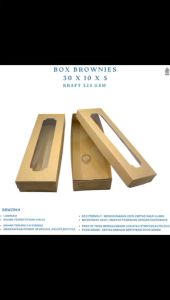Box Brownies Window 30x10 Dus Brownies Laminasi (Isi 20 Pcs-BBW29K4)