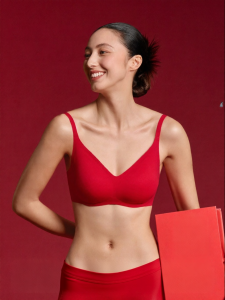 ManiForm | Comfortable Wire-Free Bra for Womens Auspicious Year Red Horse Wedding Soft Support