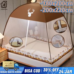 Mosquito Net Portable Kelambu / Kelambu Pelajar Kelambu Tenda Kelambu Jumbo 180 x 200cm / 200 x 220cm - Lipat Kelambu Tempat Tidur Dewasa Anti Nyamuk Kelambu Tempat Tidur Dewasa Portable Mosquito Net for Bed